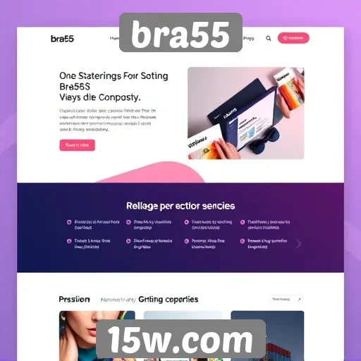 Design e interface do site bra55